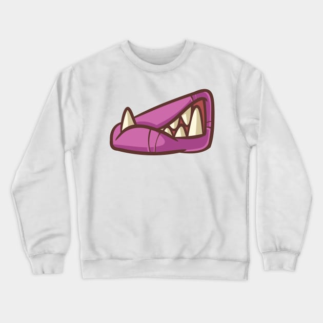 Monster mouth illustration Crewneck Sweatshirt by unlesssla